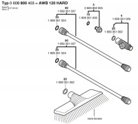 Bosch 0 600 800 403 AWB 120 HARD Cleaning Brush Spare Parts